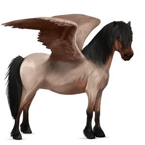 arbetspegasus shirehäst mörkbrun
