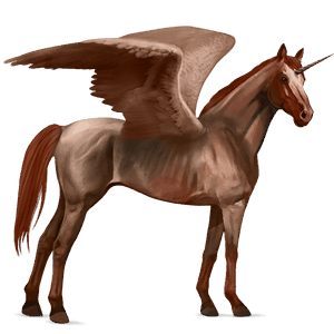 bevingad ridenhörning paint horse körsbärsbrun tobiano