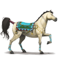 ridenhörning paint horse brun overo