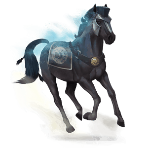 den mytologiska hästen hrimfaxe