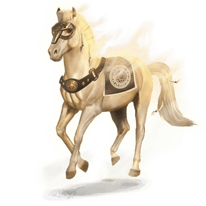 den mytologiska hästen skinfaxe